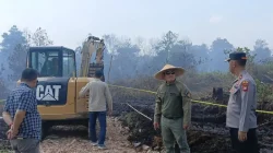 Polres Kubu Raya Segel Lahan Terbakar di Sungai Raya Dalam